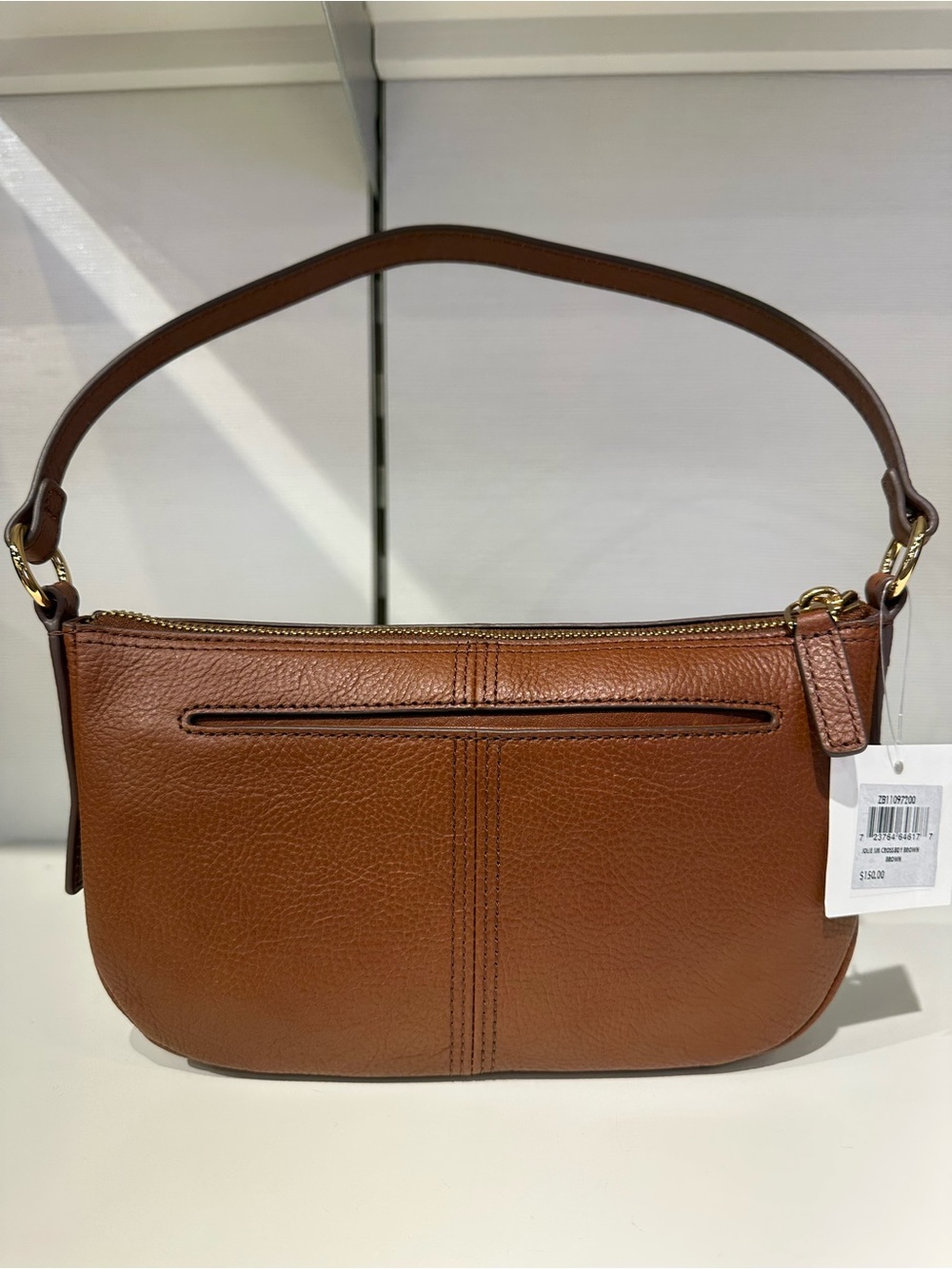 Fossil Small Brown Pebble Leather Crossbody Bag - Picture 2 of 7